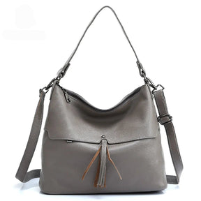Bolsa de Ombro de Couro Genuíno Delphine | Bucket Bags | Cores variadas | Detalhe 12 | Vivièn