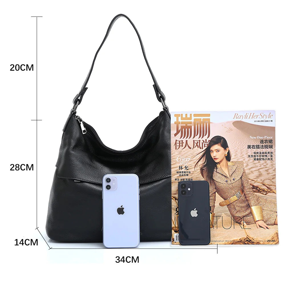 Bolsa de Ombro de Couro Genuíno Delphine | Bucket Bags | Cores variadas | Detalhe 13 | Vivièn