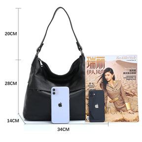 Bolsa de Ombro de Couro Genuíno Delphine | Bucket Bags | Cores variadas | Detalhe 13 | Vivièn