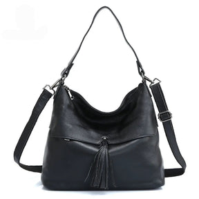 Bolsa de Ombro de Couro Genuíno Delphine | Bucket Bags | Cores variadas | Detalhe 9 | Vivièn