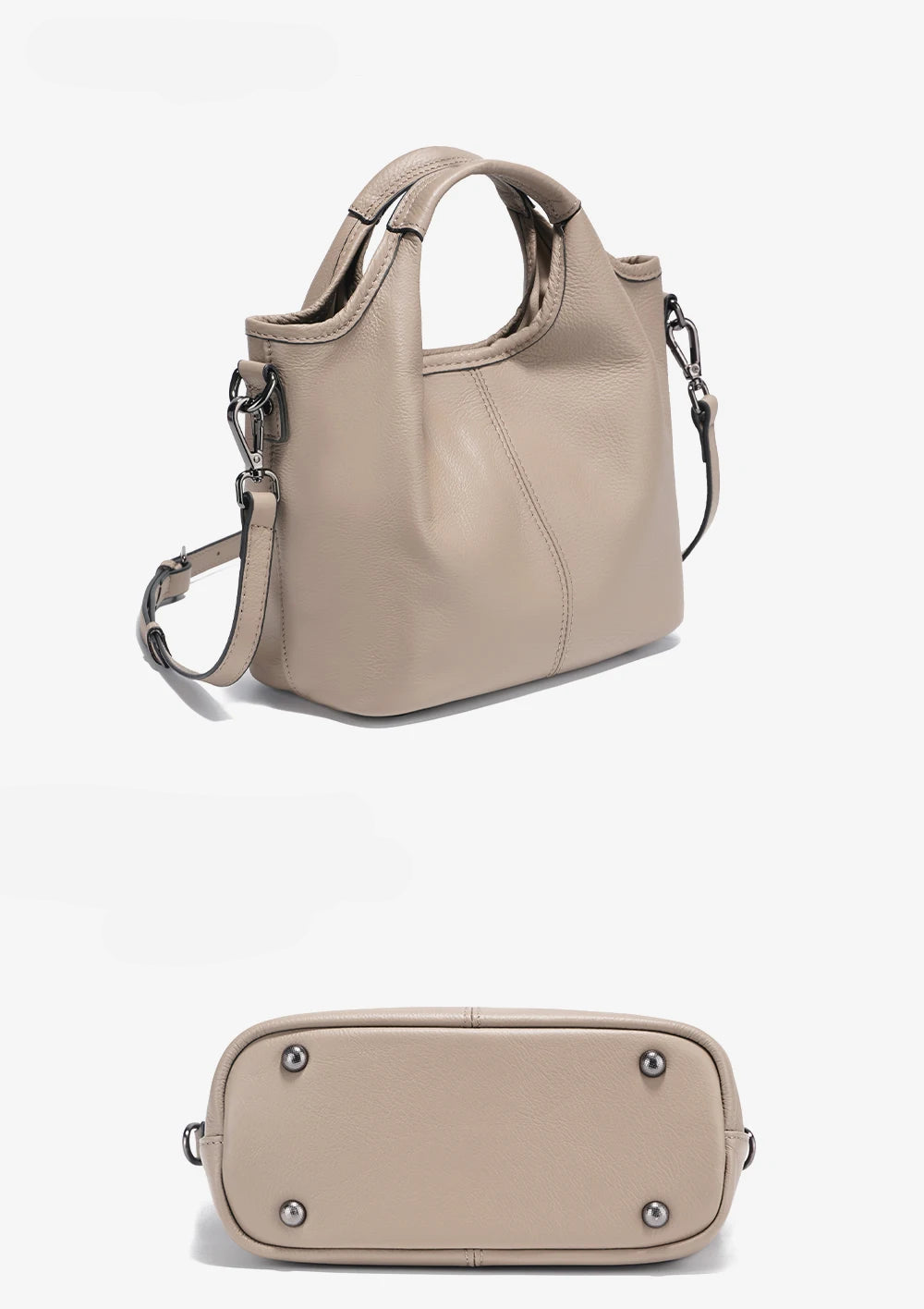 Bolsa de Ombro de Couro Genuíno Isabell | Shoulder Bags | Cores variadas | Detalhe 3 | Vivièn