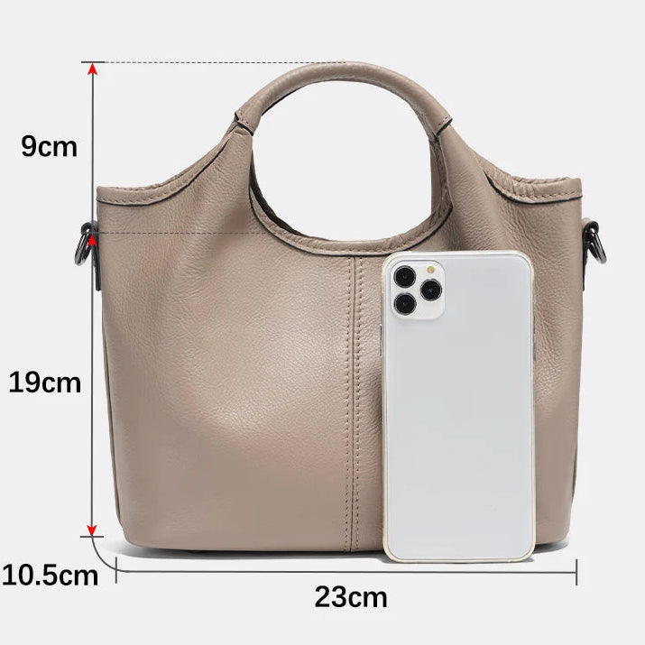 Bolsa de Ombro de Couro Genuíno Isabell | Shoulder Bags | Cores variadas | Detalhe 8 | Vivièn