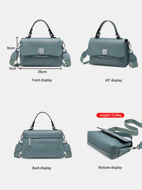 Bolsa de Ombro de Couro Genuíno Isla | Cross Body Bags | Cores variadas | Detalhe 5 | Vivièn