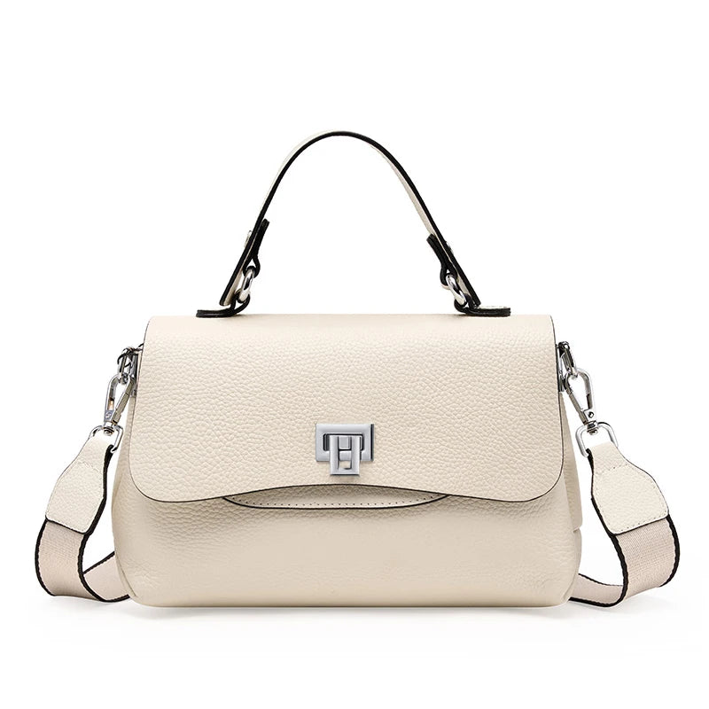 Bolsa de Ombro de Couro Genuíno Isla | Cross Body Bags | Cores variadas | Detalhe 9 | Vivièn