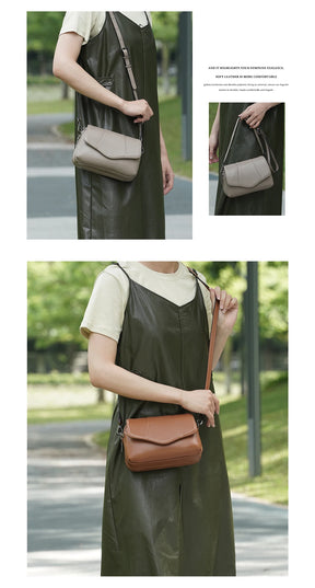 Bolsa de Ombro de Couro Genuíno Juliette | Cross Body Bags | Cores variadas | Detalhe 2 | Vivièn