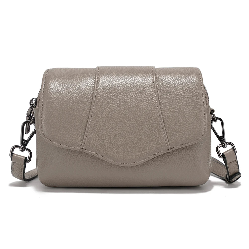 Bolsa de Ombro de Couro Genuíno Juliette | Cross Body Bags | Cores variadas | Detalhe 7 | Vivièn