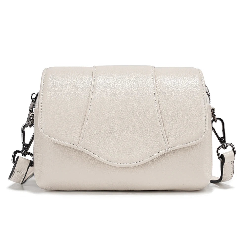 Bolsa de Ombro de Couro Genuíno Juliette | Cross Body Bags | Cores variadas | Detalhe 8 | Vivièn
