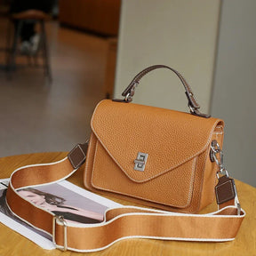 Bolsa de Ombro de Couro Genuíno Kyoto | Shoulder Bags | Cores variadas | Detalhe 1 | Vivièn
