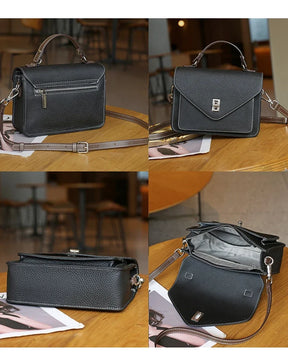 Bolsa de Ombro de Couro Genuíno Kyoto | Shoulder Bags | Cores variadas | Detalhe 10 | Vivièn