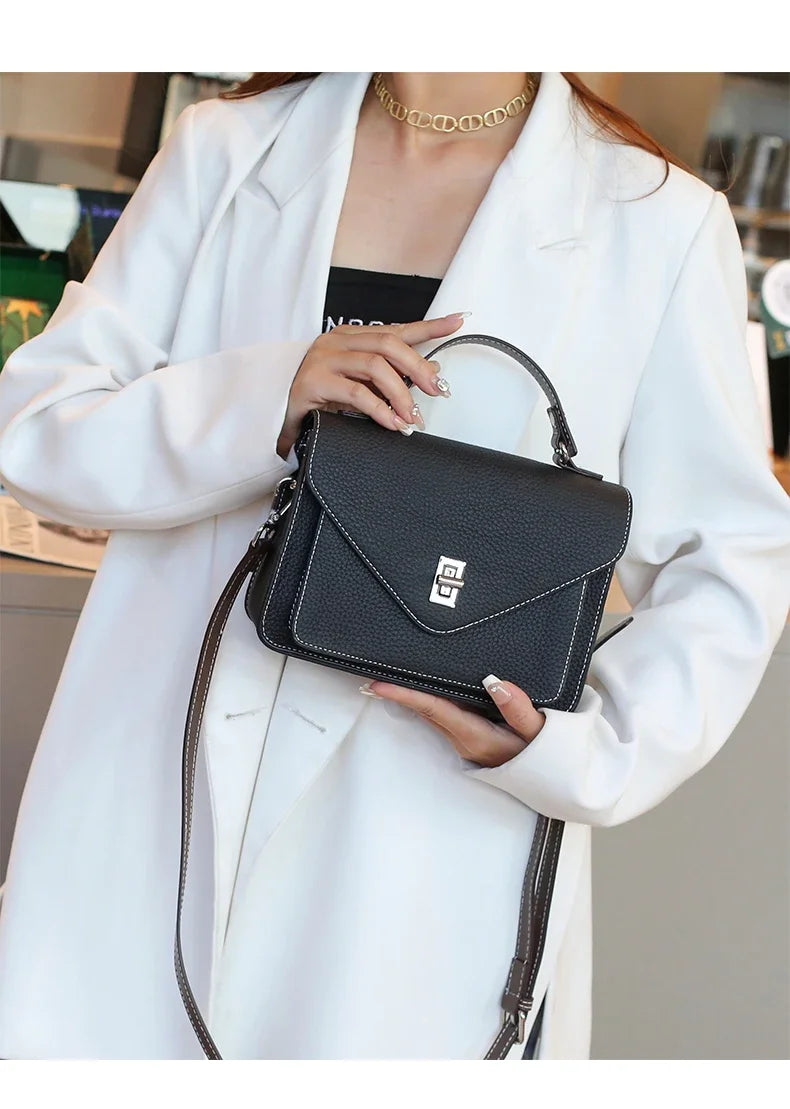 Bolsa de Ombro de Couro Genuíno Kyoto | Shoulder Bags | Cores variadas | Detalhe 18 | Vivièn