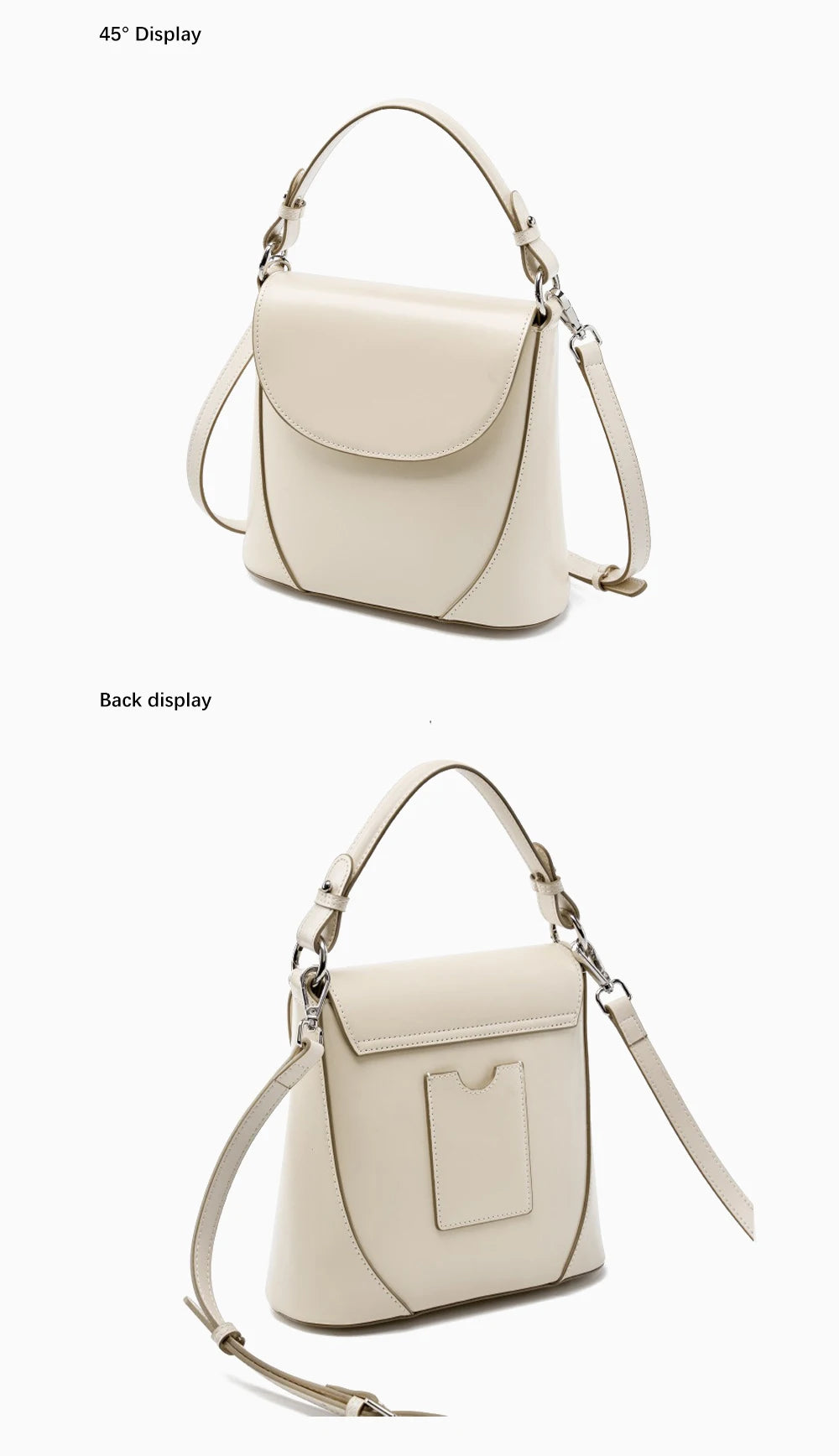 Bolsa de Ombro e Crossbody de Couro Versailles | Shoulder Bags | Cores variadas | Detalhe 4 | Vivièn