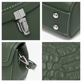 Bolsa de Ombro e Transversal de Couro Croco | Shoulder Bags | Cores variadas | Detalhe 1 | Vivièn