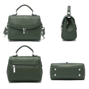 Bolsa de Ombro e Transversal de Couro Croco | Shoulder Bags | Cores variadas | Lateral | Vivièn