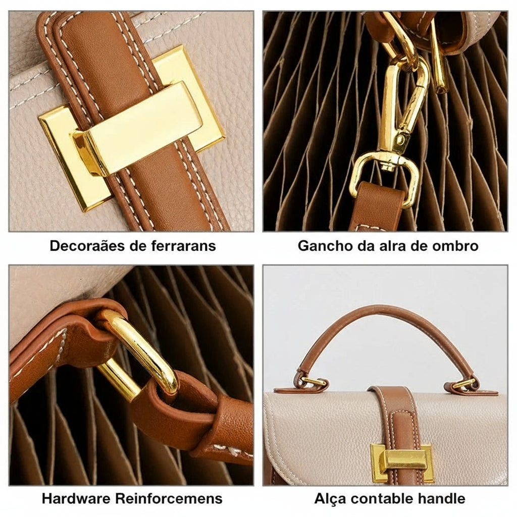 Bolsa Feminina de Couro Amsterdã | Cross Body Bags | Cor não informada | Detalhe 12 | Vivièn