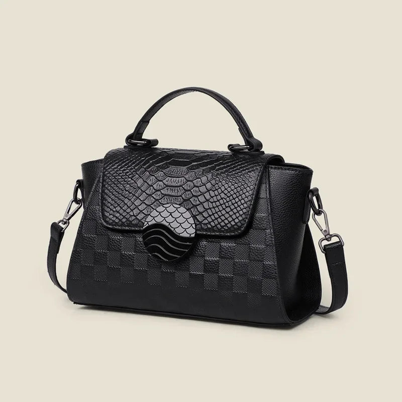 Bolsa Feminina de Couro Dublin | Shoulder Bags | Preto | Detalhe 1 | Vivièn