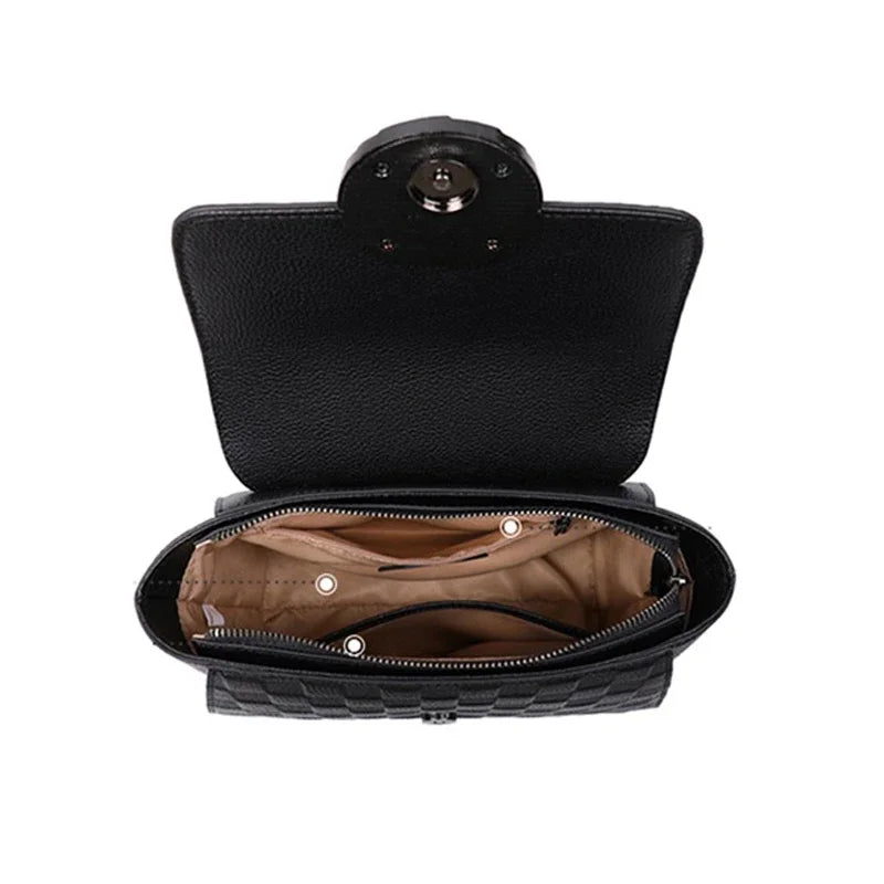 Bolsa Feminina de Couro Dublin | Shoulder Bags | Preto | Detalhe 3 | Vivièn