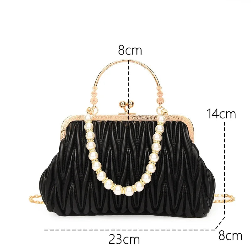 Bolsa Feminina de Couro PU Luxo Veneza | Clutch Bags | Cores variadas | Detalhe 1 | Vivièn