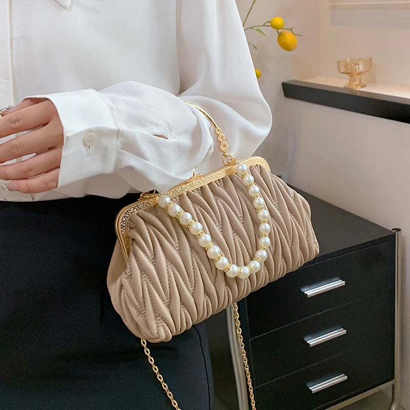 Bolsa Feminina de Couro PU Luxo Veneza | Clutch Bags | Cores variadas | Detalhe 12 | Vivièn