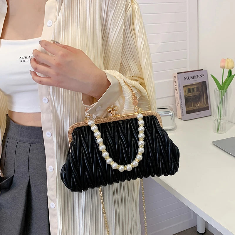 Bolsa Feminina de Couro PU Luxo Veneza | Clutch Bags | Cores variadas | Detalhe 15 | Vivièn