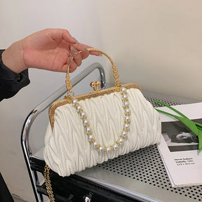 Bolsa Feminina de Couro PU Luxo Veneza | Clutch Bags | Cores variadas | Detalhe 4 | Vivièn