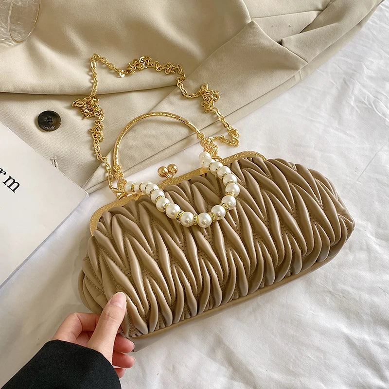 Bolsa Feminina de Couro PU Luxo Veneza | Clutch Bags | Cores variadas | Detalhe 42 | Vivièn