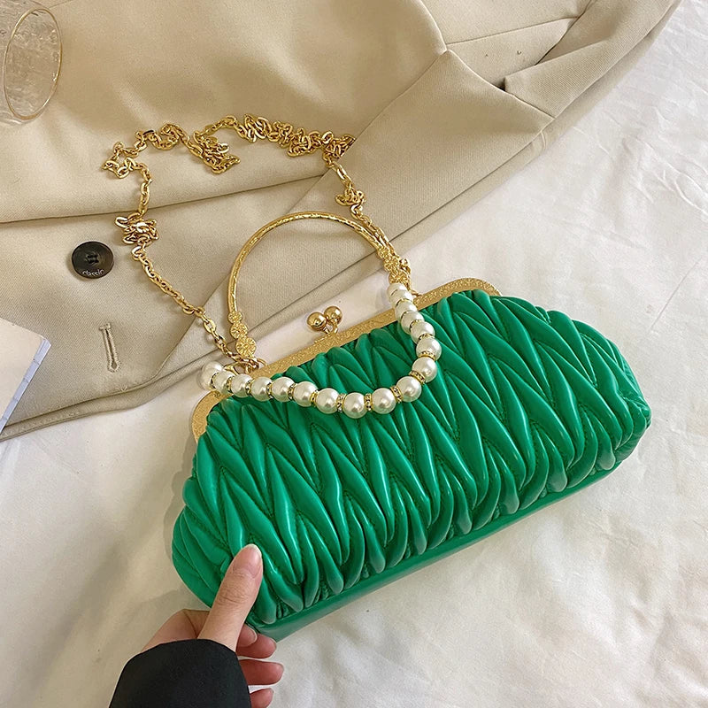 Bolsa Feminina de Couro PU Luxo Veneza | Clutch Bags | Cores variadas | Detalhe 45 | Vivièn