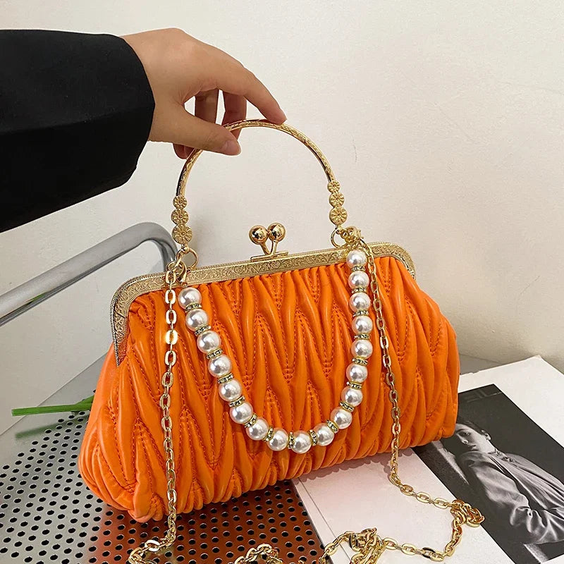 Bolsa Feminina de Couro PU Luxo Veneza | Clutch Bags | Cores variadas | Detalhe 57 | Vivièn
