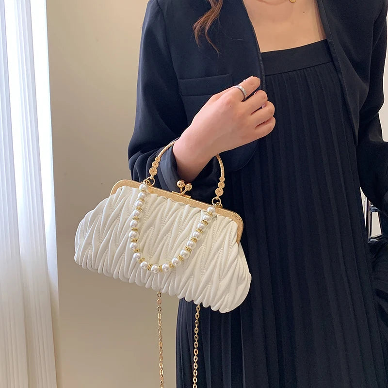 Bolsa Feminina de Couro PU Luxo Veneza | Clutch Bags | Cores variadas | Detalhe 6 | Vivièn