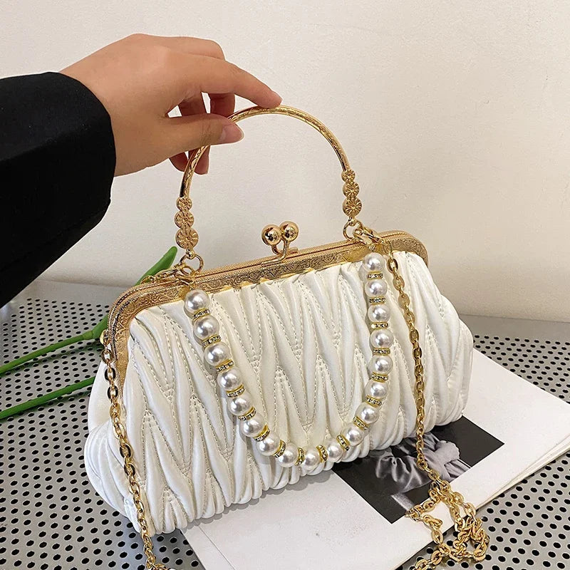Bolsa Feminina de Couro PU Luxo Veneza | Clutch Bags | Cores variadas | Detalhe 60 | Vivièn
