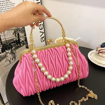 Bolsa Feminina de Couro PU Luxo Veneza | Clutch Bags | Cores variadas | Detalhe 63 | Vivièn