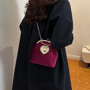 Bolsa Feminina de Veludo Roma | Clutch Bags | Cores variadas | Detalhe 17 | Vivièn