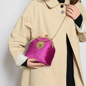 Bolsa Feminina de Veludo Roma | Clutch Bags | Cores variadas | Detalhe 9 | Vivièn