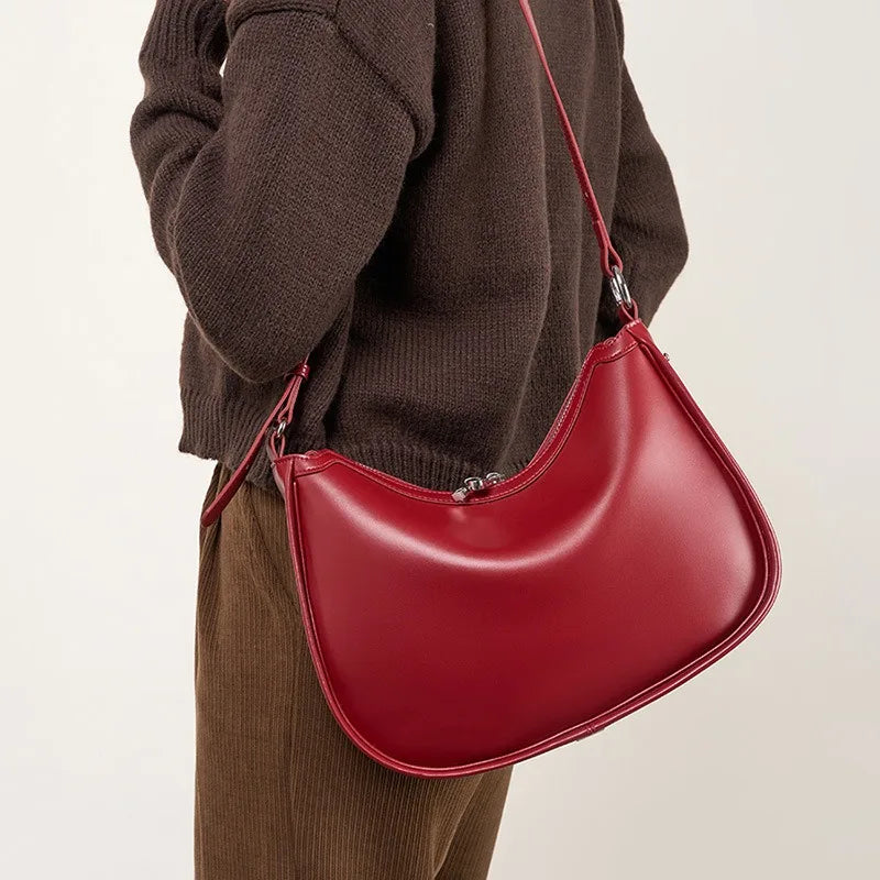 Bolsa Hobo de Couro Genuíno Valentina | Shoulder Bags | Cores variadas | Costas | Vivièn