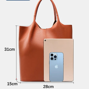 Bolsa Tote de Couro Genuíno Amélie | Bucket Bags | Cores variadas | Detalhe 11 | Vivièn