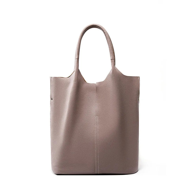 Bolsa Tote de Couro Genuíno Amélie | Bucket Bags | Cores variadas | Detalhe 12 | Vivièn