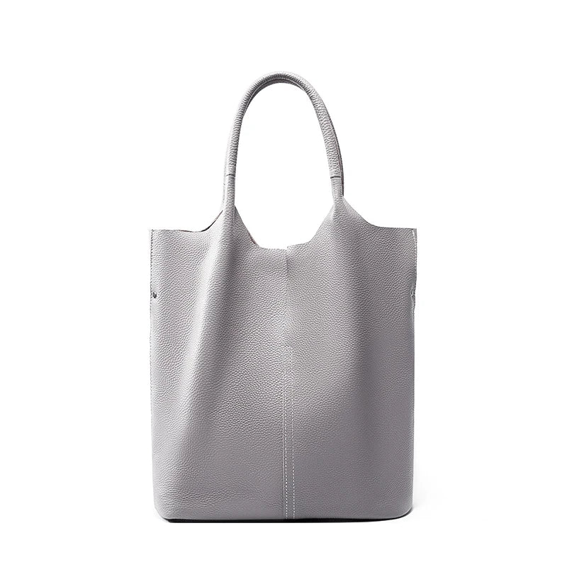 Bolsa Tote de Couro Genuíno Amélie | Bucket Bags | Cores variadas | Detalhe 17 | Vivièn