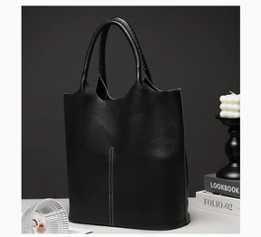 Bolsa Tote de Couro Genuíno Amélie | Bucket Bags | Cores variadas | Detalhe 6 | Vivièn