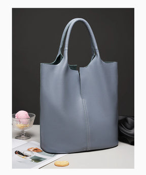 Bolsa Tote de Couro Genuíno Amélie | Bucket Bags | Cores variadas | Detalhe 8 | Vivièn