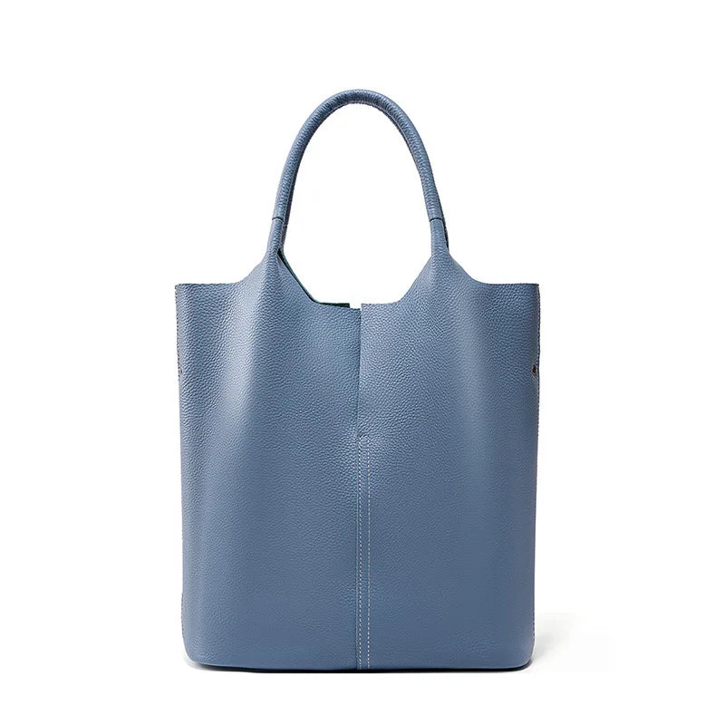 Bolsa Tote de Couro Genuíno Amélie | Bucket Bags | Cores variadas | Vivièn