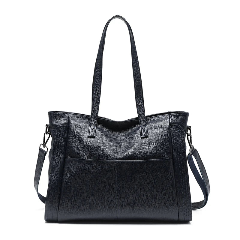 Bolsa Tote de Couro Genuíno Château | Bucket Bags | Cores variadas | Detalhe 11 | Vivièn