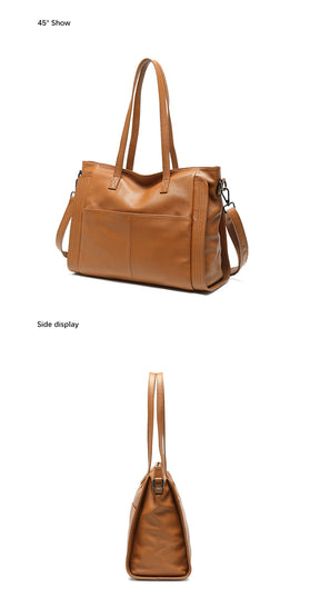 Bolsa Tote de Couro Genuíno Château | Bucket Bags | Cores variadas | Detalhe 4 | Vivièn