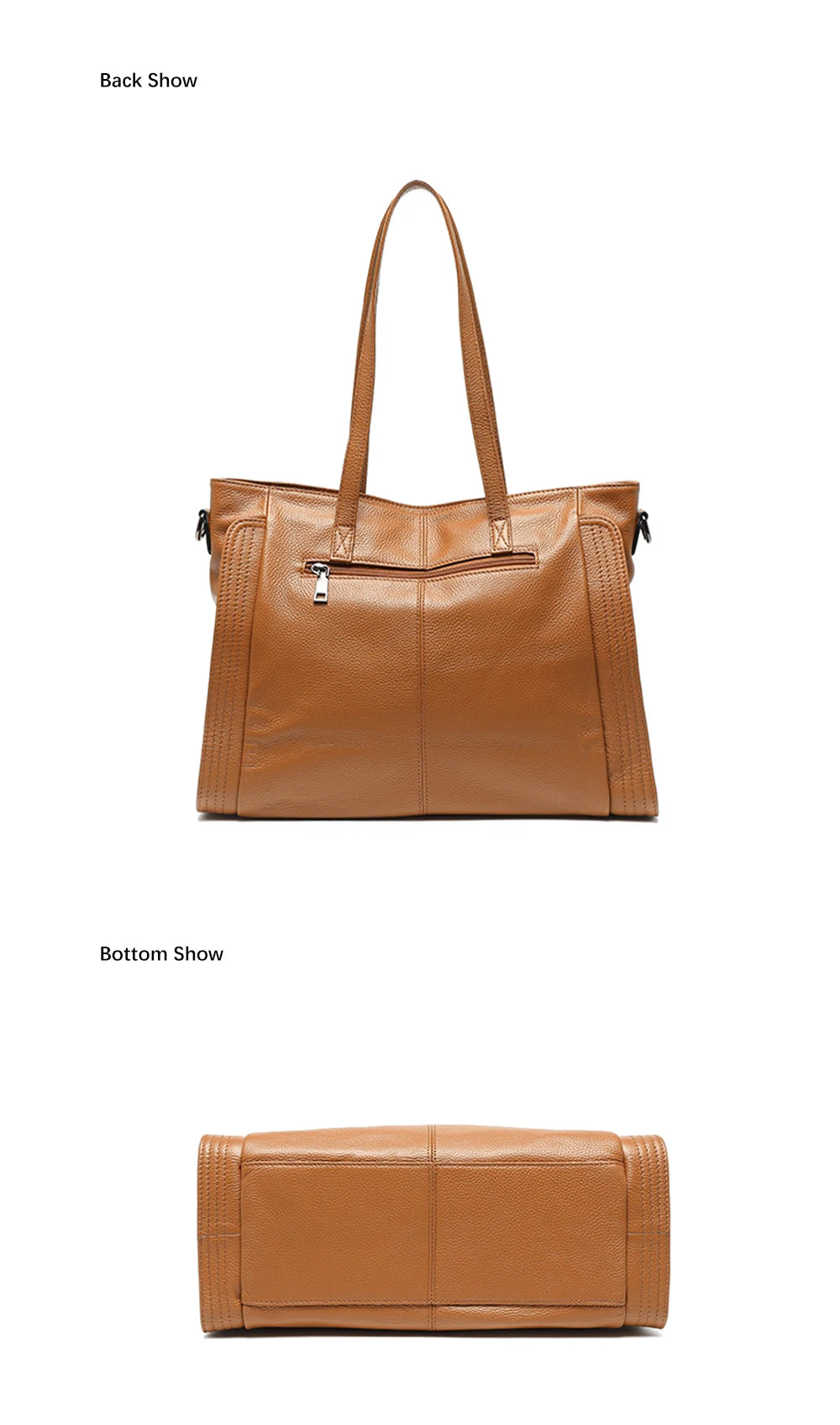 Bolsa Tote de Couro Genuíno Château | Bucket Bags | Cores variadas | Detalhe 5 | Vivièn