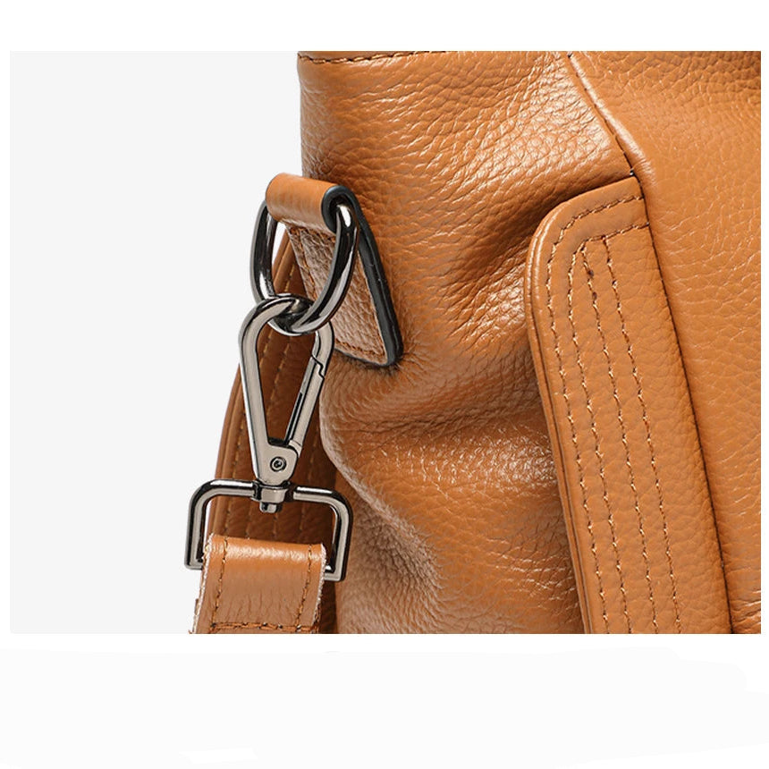 Bolsa Tote de Couro Genuíno Château | Bucket Bags | Cores variadas | Detalhe 6 | Vivièn