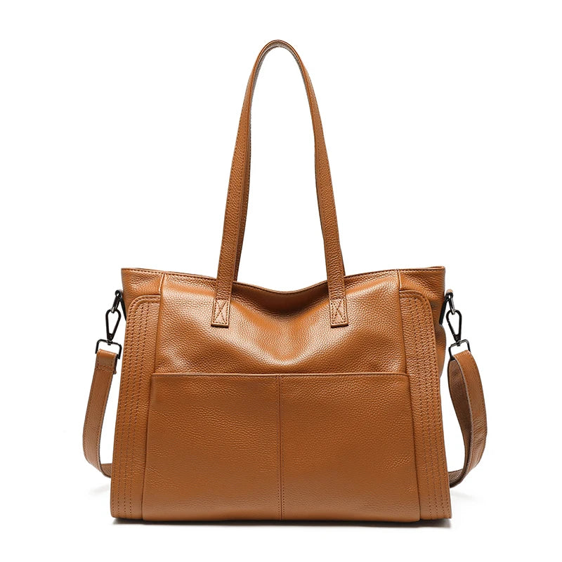 Bolsa Tote de Couro Genuíno Château | Bucket Bags | Cores variadas | Detalhe 8 | Vivièn