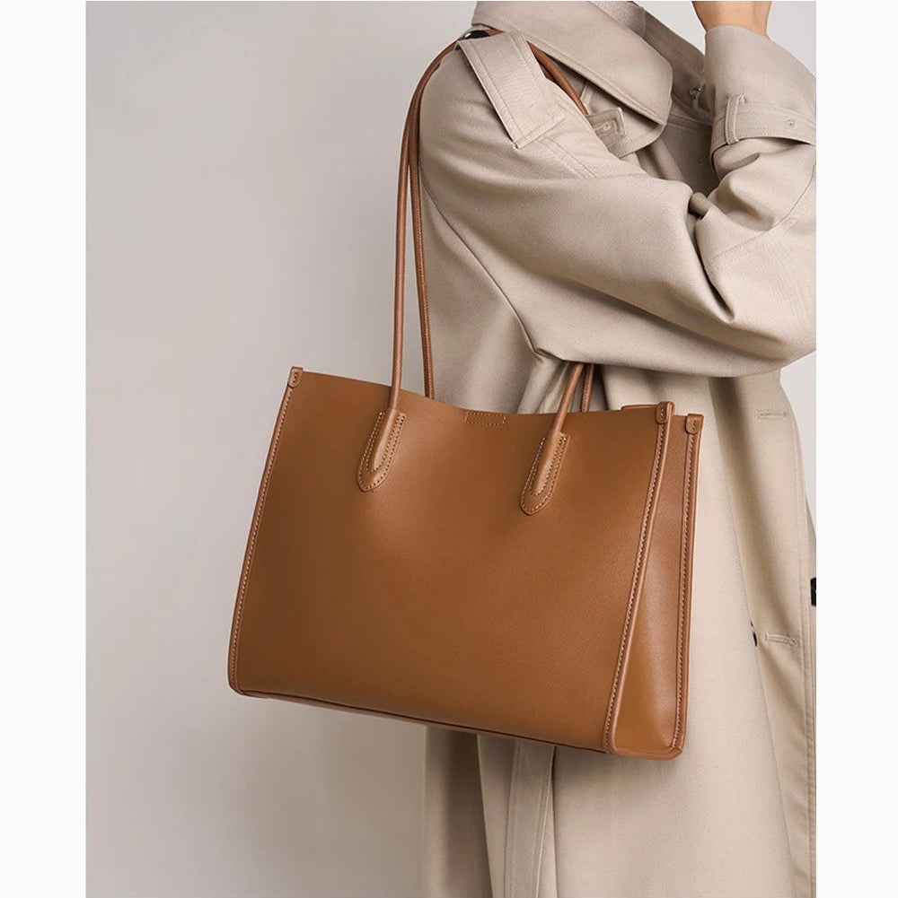 Bolsa Tote de Couro Genuíno Élodie | Bucket Bags | Cores variadas | Detalhe 4 | Vivièn