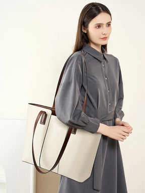 Bolsa Tote de Couro Genuíno Estella | Bucket Bags | Cores variadas | Detalhe 1 | Vivièn