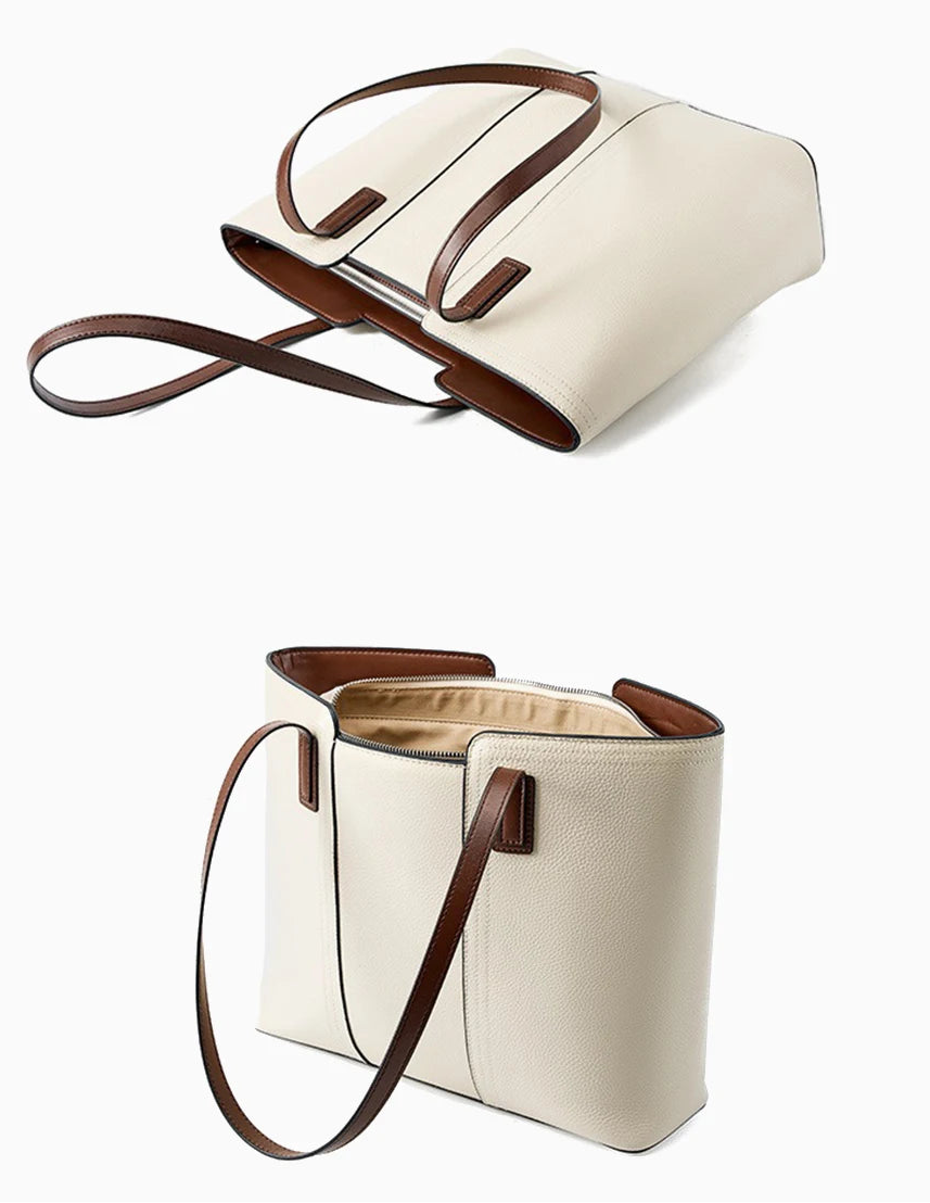 Bolsa Tote de Couro Genuíno Estella | Bucket Bags | Cores variadas | Detalhe 6 | Vivièn