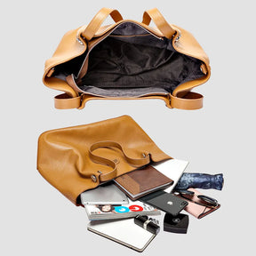 Bolsa Tote de Couro Genuíno Helena | Bucket Bags | Cores variadas | Detalhe 3 | Vivièn