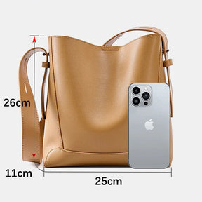 Bolsa Tote de Couro Genuíno Sonia | Bucket Bags | Cores variadas | Detalhe 11 | Vivièn