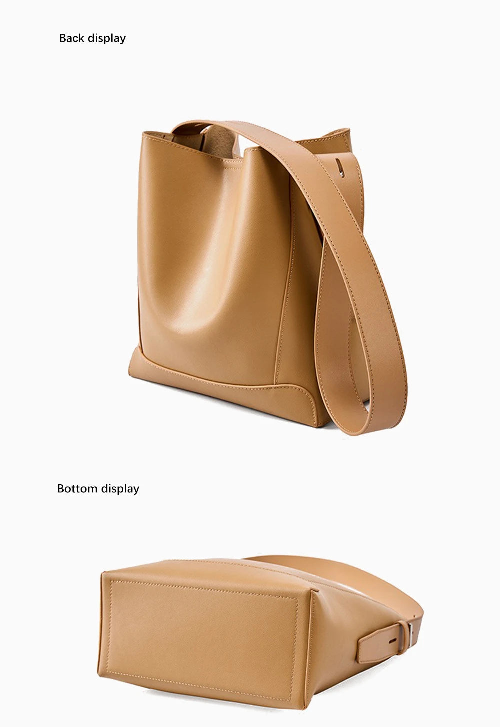Bolsa Tote de Couro Genuíno Sonia | Bucket Bags | Cores variadas | Detalhe 7 | Vivièn